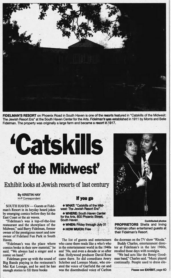 Fidelmans Resort - 2005 Retrospective Article (newer photo)